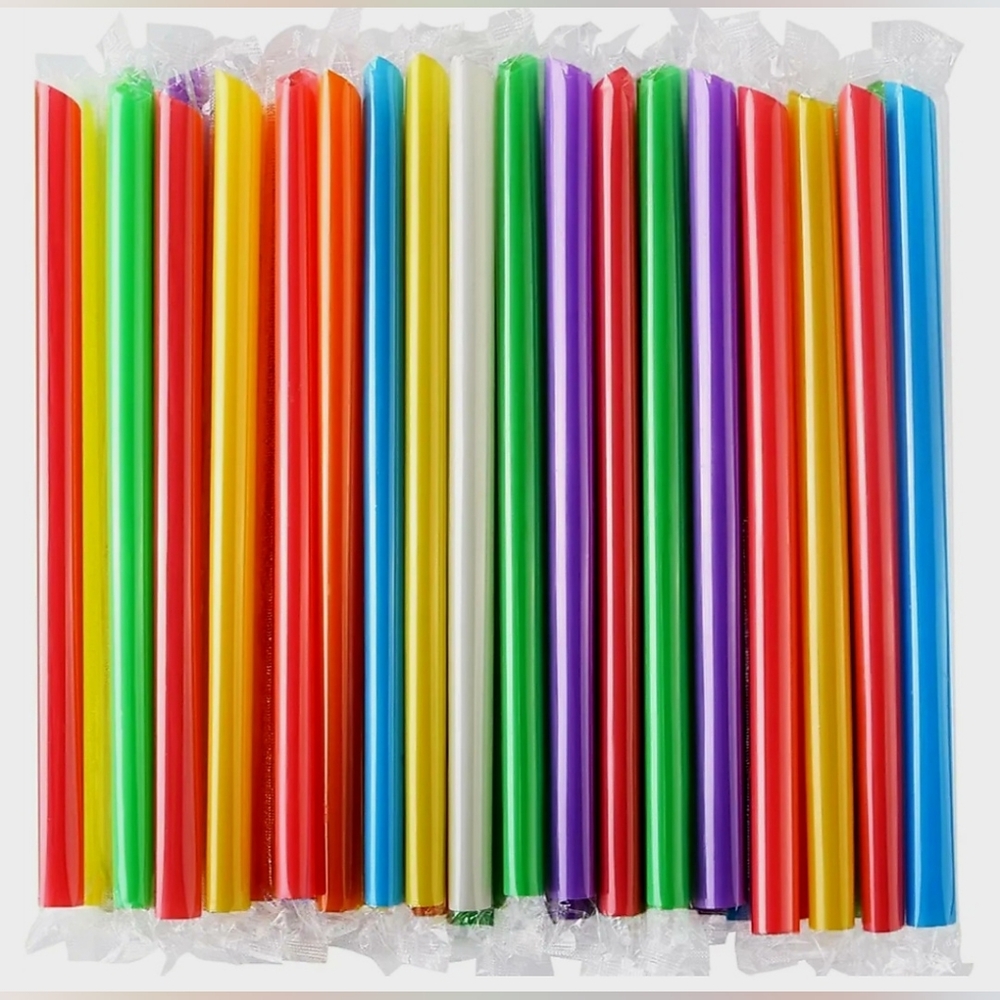 Colorful Party Straws Multicolor 40 Pack